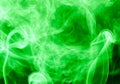 Green smoke texture on a black background Royalty Free Stock Photo