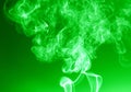 Green smoke texture on a black background Royalty Free Stock Photo
