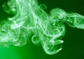 Green smoke texture on a black background Royalty Free Stock Photo