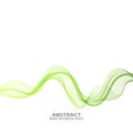 Green Smooth wave stream line abstract header layout. Vector illustration eps10 Royalty Free Stock Photo