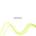 Green Smooth wave stream line abstract header layout. Vector illustration eps10 Royalty Free Stock Photo