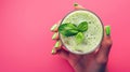 The green smoothie drink.AI generated image Royalty Free Stock Photo