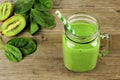 Green Smoothie In A Jar Downward View