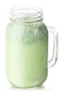 Green smothie jar, paths Royalty Free Stock Photo