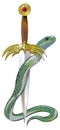 Green snake and fancy dagger