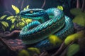 Green snake, python close-up Royalty Free Stock Photo