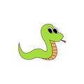 Green snake sign icon. Vector illustration eps 10