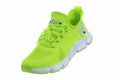 Green sneaker made of fabric Royalty Free Stock Photo