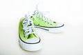 Green sneakers