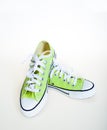 Green sneakers