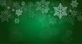 Green Snowflake Christmas Background