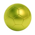 Green soccer ball isolated on white background Royalty Free Stock Photo