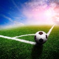 Green soccer field Royalty Free Stock Photo