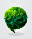 Green social bubble shape.