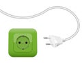 Green Socket Energy Environment Power SCHUKO