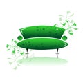 Green sofa design