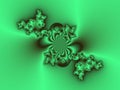 Green soft sparkling diamond fractal abstract geometries, background