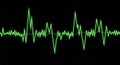 Green Sound Waveform Displayed on a Black Background Royalty Free Stock Photo