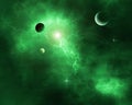 Green Space Nebula Royalty Free Stock Photo