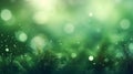 Green Sparkling Lights Festive background with texture. Abstract Christmas twinkled bright bokeh defocused Royalty Free Stock Photo