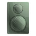 Green speaker icon, cartoon style