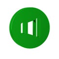 Green Speaker volume, audio voice sound symbol, media music icon isolated on transparent background.