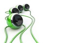 Green speakers Royalty Free Stock Photo