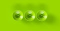 3 Green Speakers Simple Royalty Free Stock Photo