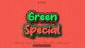 Green special text effect