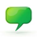 A green speech bubble on a white background Royalty Free Stock Photo