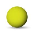 Green sphere, ball or orb. 3D vector object with dropped shadow on white background Royalty Free Stock Photo