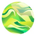 Green sphere icon cartoon vector. Circle drop Royalty Free Stock Photo