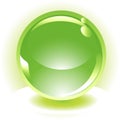 Green sphere vector icon