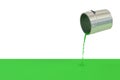 Green spilled paint concept Royalty Free Stock Photo