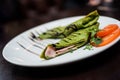 Spinach Pancake with a tomato