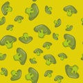Green spinach seamless cartoon pattern 559 Royalty Free Stock Photo
