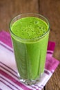 Green spinach smoothie Royalty Free Stock Photo