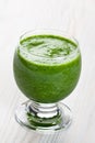 Green spinach smoothie Royalty Free Stock Photo