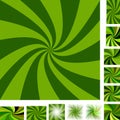 Green spiral background set Royalty Free Stock Photo