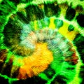 Green Spiral Shibori Pattern. Orange Swirl Watercolor Drawing. Fuchsia Watercolour Art. Beige Grungy Paint. Yellow Hippie Backgrou Royalty Free Stock Photo