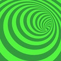 Green Spiral Striped Abstract Tunnel Background