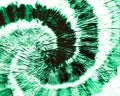 Green Spiral Tie Dye Batik. Hippie Background. Dirty Art Painting. Brushed Banner. Rough Art Print. Organic Swirl Watercolor Spla Royalty Free Stock Photo