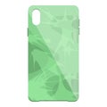 Green splash phone case icon cartoon vector. Smartphone cover Royalty Free Stock Photo