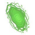 Green splash portal icon isometric vector. Desert fantasy neon Royalty Free Stock Photo