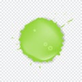 Green Splattered slime isolated on transparent background. Royalty Free Stock Photo