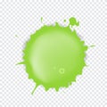 Green Splattered slime isolated on transparent background. Royalty Free Stock Photo