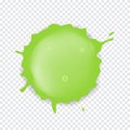 Green Splattered slime isolated on transparent background.
