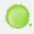 Green Splattered slime isolated on transparent background. Royalty Free Stock Photo