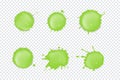 Green Splattered slime isolated on transparent background.