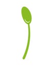 Green spoon cutlery tool icon